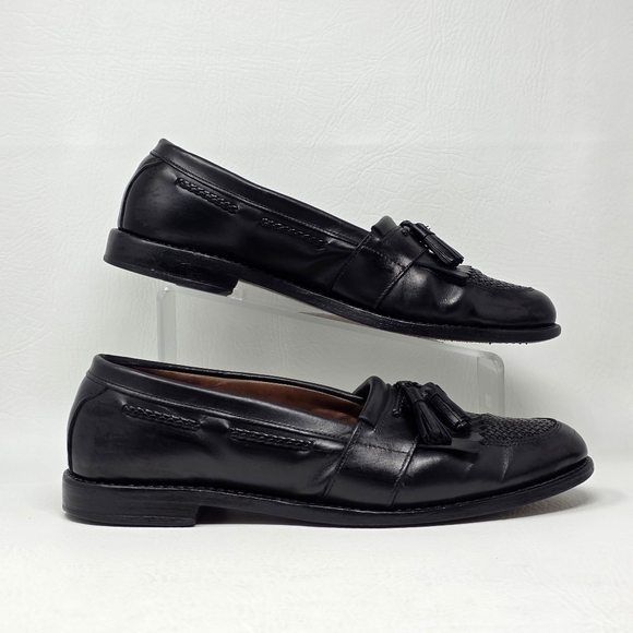 Allen Edmonds CODY Black Leather Woven Kiltie Tassel Loafer Dress Shoes Sz 10.5